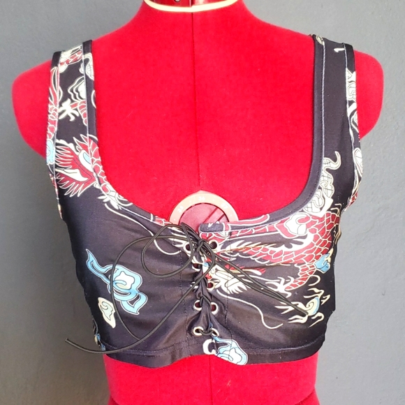 Dragon Corset Front Half Top - Picture 1 of 7
